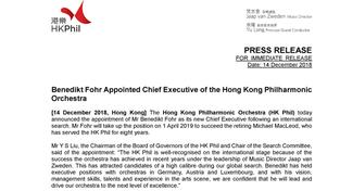 Foto: HKPhil Foto: HKPhil