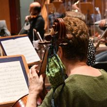 Erste Orchesterprobe nach dem Lockdown (Foto: Mechthild Schneider)