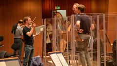 Erste Orchesterprobe nach dem Lockdown (Foto: Mechthild Schneider)