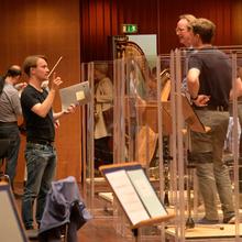 Erste Orchesterprobe nach dem Lockdown (Foto: Mechthild Schneider)