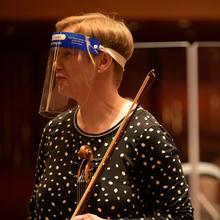 Erste Orchesterprobe nach dem Lockdown (Foto: Mechthild Schneider)