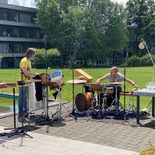 Musikalische Mittagspause mit Stephan Böhnlein und Martin Frink (Foto: DRP)