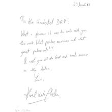 Gästebucheintrag Karel Mark Chichon, 29. Dezember 2008 (Foto: DRP)