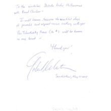 Gästebucheintrag Gabriela Montero (Klavier), 31. Mai 2015 (Foto: DRP)