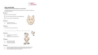 Peter und der Wolf, Höraufgaben (Foto: DRP)