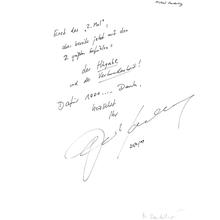 Gästebucheintrag Michael Sanderling, 26. Februar 2009 (Foto: DRP)