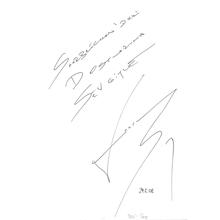 Gästebucheintrag Fasil Say, 29. Februar 2008 (Foto: DRP)