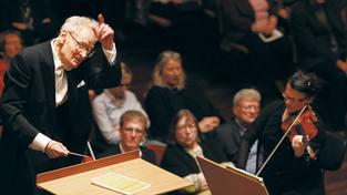 Stanislaw Skrowaczewski dirigiert Bruckner, Congresshalle Saarbrücken am 29. November 2013 (Foto: Astrid Karger)