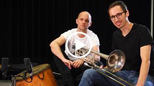 Solo-Posaunist Michael Zühl und Schlagzeuger Martin Frink (Foto: DRP)